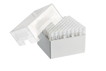 艾本德儲存盒 9 × 9, 可放置 81  個螺旋蓋（凍存）管， 4  –  5  mL，2  件，高 102  mm，4  英寸，聚丙烯材料，可耐受最低 -86  °C，可高溫高壓滅菌，帶蓋子并具有