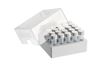 艾本德儲存盒 5 × 5, 可放置 25  個螺旋蓋管，5  mL，2  件，高 76  mm，3  英寸，聚丙烯材料，可耐受最低 -86  °C，可高溫高壓滅菌，帶蓋子并具有數(shù)字字母標(biāo)識