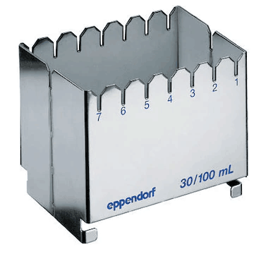 德國艾本德（Eppendorf）ReservoirRack,用于存放10mL、30mL和100mL試劑槽。最多可以放置7個(gè)試劑槽模塊或試劑槽