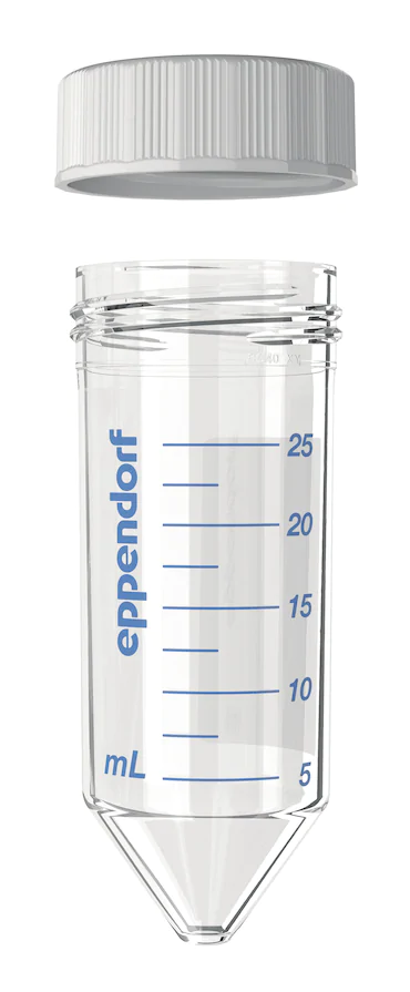 艾本德Eppendorf Conical Tubes 25 mL 帶螺旋蓋, 25 mL, 啟動套裝，4  個單離心管架，6  個轉(zhuǎn)子適配器，轉(zhuǎn)子孔可容納 50  mL 錐形管, PCR 潔凈級, 無